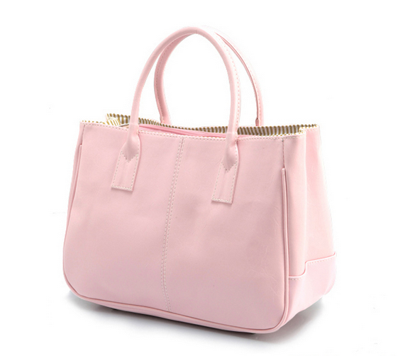 Ulass Women Leather Tote Handbag Fashion Designer Candy Color Shoulder Bags