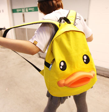 Ulass Cute Yellow Duck Canvas Backpacks Bb-34