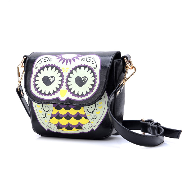 Ulass Cute Owl Floral Print Cartoon Shoulder Bag Bb-50