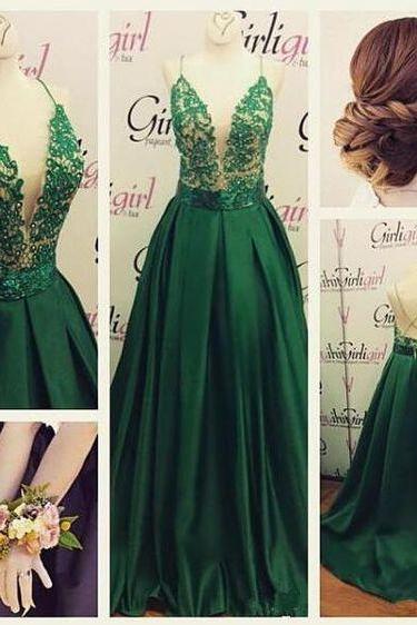 Ulass High Quality Prom Dress,Backless Prom Dresses,Sexy Green Prom Gowns,Green Prom Dresses 2016, Party Dresses 2016,Long Prom Gown,Prom Dress,Sparkle Evening Gown