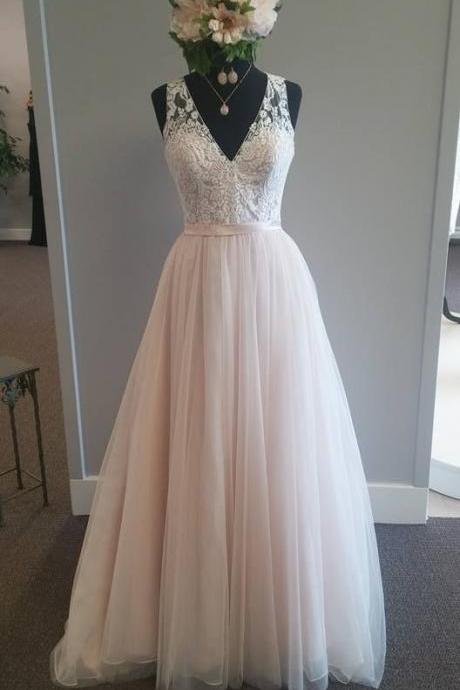 Ulass Long Prom Dress,sexy V Neck Prom Dresses,tulle Evening Dresses,formal Evening Gown