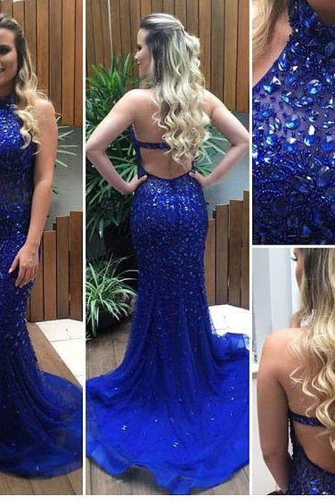 Ulass New Arrival Prom Dress,Beaded Prom Dress,Long Prom Dress for Teens,Charming Prom Dress,Dark Blue Beaded Prom Dress,Sexy Prom Dress,Custom Made High Quality Prom Dress,Evening Dress,Formal Party Dress