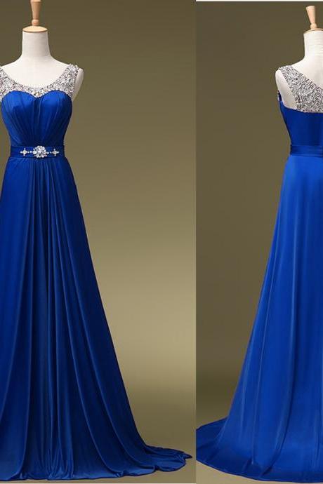 Ulass Chic A-line Prom Dresses ,royal Blue Prom Dresses,royal Blue Evening Gowns,beaded Party Dresses,evening Gowns,formal Dress