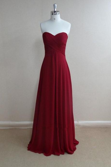 Simple and pretty Burgundy Prom Dresses 2017, High quality Prom Gown 2017, Bridesmaid Dresses, Evening Dresses, Formal Dresses(Color#44)