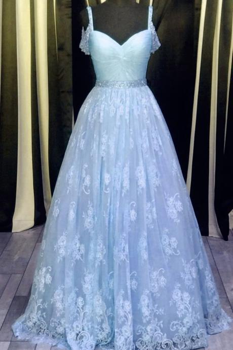 Charming Prom Dresses, Tulle Lace Prom Dresses, Long Evening Dress, Elegant Prom Dress