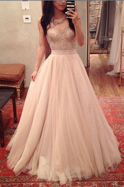 Ulass Charming Prom Dress,Spaghetti Straps Prom Dress,A-Line Prom Dress,Noble Prom Dress,Tulle Prom Dress