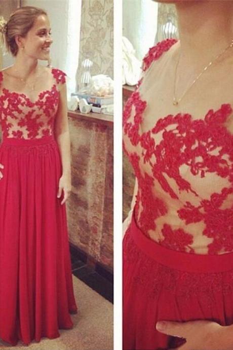 Ulass Simple Cheap Long Chiffon Prom Dress Elegant Party Gowns Lace Appliqued Bodice 2016