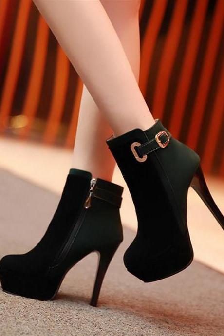 Ulass Spell color high-heeled boots 