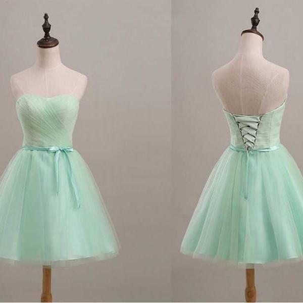 Wholesale Sweetheart Neckline A-Line Sleeveless Long Tulle Bridesmaid Dress