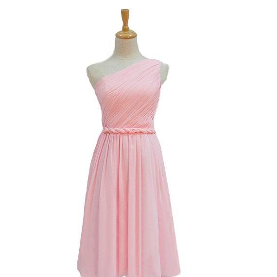 Ulass One Shoulder Bridesmaid Dresses, Pink Bridesmaid Dresses, Formal ...