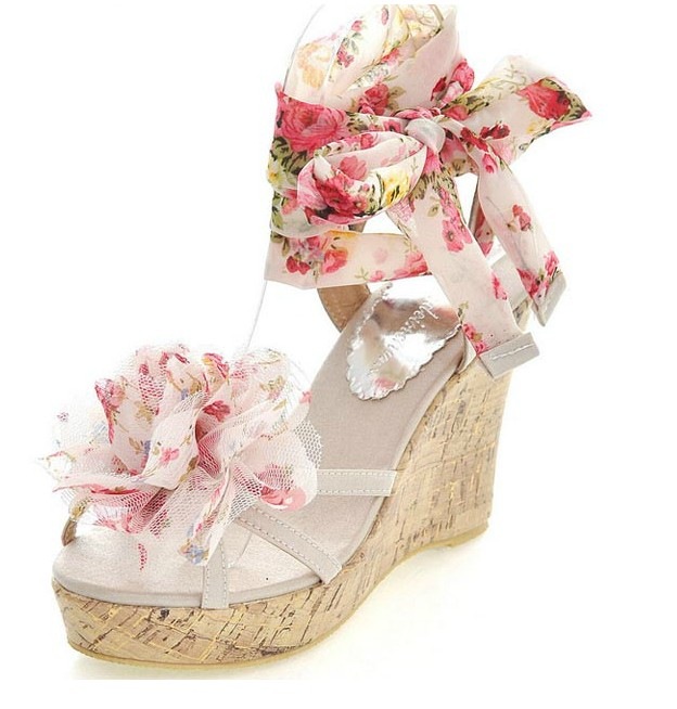 Ulass Ribbon Flower Sandals On Luulla